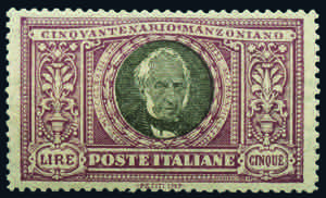 Regno dItalia - 1923 - Manzoni 5 Lire ... 