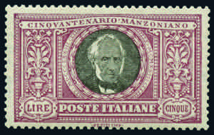 Regno dItalia - 1923 - Manzoni 5 Lire ... 