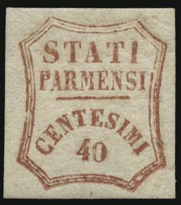 Parma - 1859 - 40 c. rosso bruno, splendido ... 