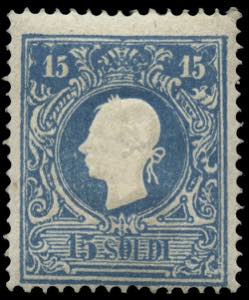 Lombardo Veneto - 1859 - 15 s. azzurro, II ... 