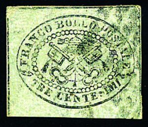 Pontificio - 1867 - 3 c. grigio, ben ... 