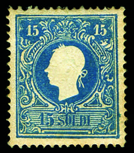 Lombardo Veneto - 1859 - 15 s. azzurro, ... 