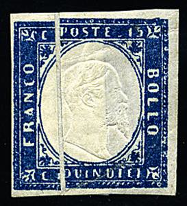 Regno dItalia - 1863 - 15 c. azzurro, ... 