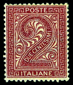 Regno dItalia - 1865 - 2 c. bruno rosso, ... 