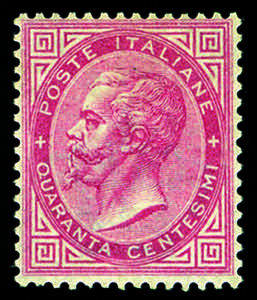 Regno dItalia - 1866 - 40 c. rosso ... 