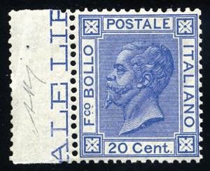 Regno dItalia - 1867 - 20 c. azzurro, ... 