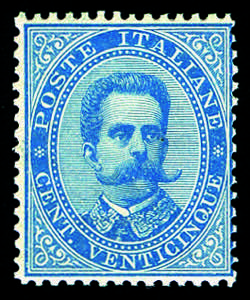 Regno dItalia - 1879 - 25 c. azzurro, ... 