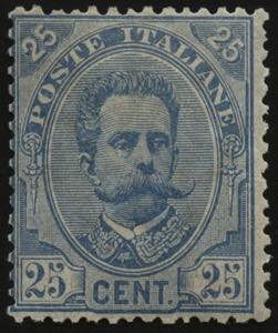 Regno dItalia - 1891 - 25 c. azzurro, ... 
