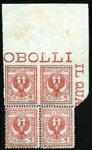 Regno dItalia - 1901 - Floreale 2 c. rosso ... 