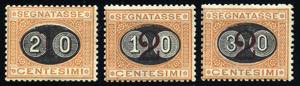Segnatasse - 1891 - Mascherine, fresca serie ... 