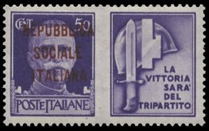 Repubblica Sociale Italiana - 1944 - 50 c. ... 