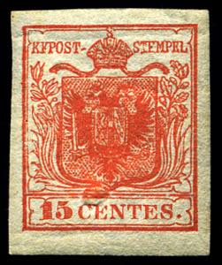 Lombardo Veneto - 1850 - 15 c. rosso ... 