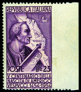 Repubblica Italiana - 1954 - Vespucci 25 ... 