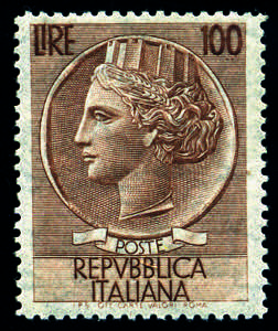 Repubblica Italiana - 1955 - Siracusana 100 ... 
