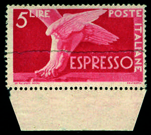 Espressi - 1945 - Democratica 5 Lire rosso ... 