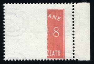 Recapito Autrizzato - 1947 - 8 Lire rosso ... 