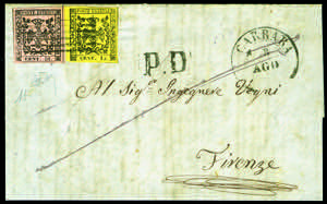 Modena - 1857 - Lettera spedita da Carrara ... 