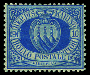 Repubblica di San Marino - 1877 - Stemma 10 ... 