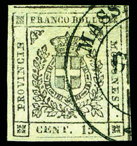 Modena - 1859 - 15 c. bruno, esemplare con ... 