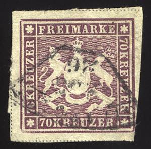Germania - 1873 - Stemma 70 Kr. Bruno lilla, ... 