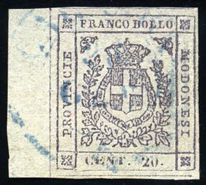 Modena - 1859 - 20 c. lilla grigio chiaro ... 
