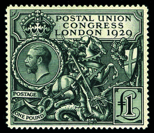 Gran Bretagna - 1929 - Alto valore 1 P. ... 