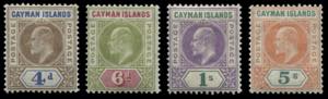 Cayman - 1907 - Edoardo VII, fresca serie ... 