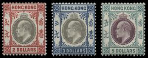 Hong Kong - 1903 - Edoardo VII alti valori, ... 