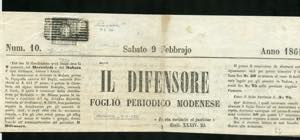 Modena - 1861 - Testata di giornale Il ... 