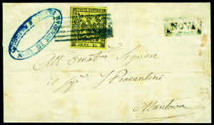 Modena - Annullamenti - 1855 - Busta spedita ... 