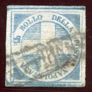 Napoli - 1860 - Crocetta 1/2 t. azzurro, ... 