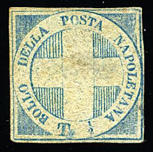 Napoli - 1860 - Crocetta 1/2 t. azzurro ... 