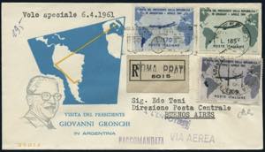 1961 - Busta viaggiata da Roma per Buenos ... 
