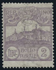 1903 - Veduta 2 Lire violetto, fresco ... 