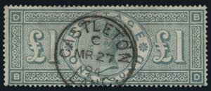 Gran Bretagna - 1902 - 1 £ verde con nitido ... 