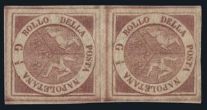 Napoli - 1858 - Stemma 1/2 gr. carminio, II ... 