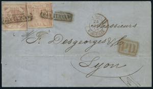 Napoli - 1858 - Lettera spedita da Napoli ... 