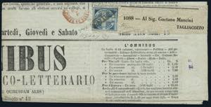 Napoli - 1860 - Crocetta 1/2 t. azzurro, ben ... 
