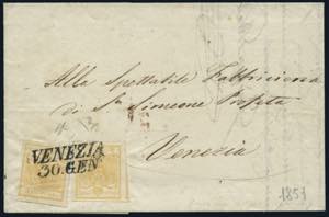 Lombardo Veneto - 1851 - Lettera spedita da ... 