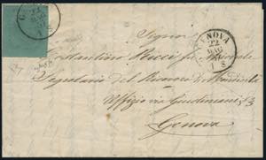 Sardegna - 1857 - Lettera spedita da Genova ... 