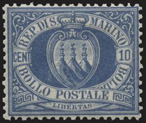 Repubblica di San Marino 1877 - Stemmi 3 c. ... 