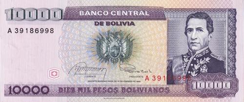 Bolivia, 10.000 Pesos, 1984, UNC, ... 