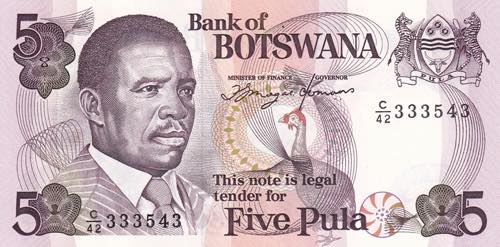 Botsvana, 5 Pula, 1992, UNC, ... 