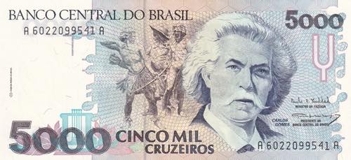 Brazil, 5.000 Cruzeiros, 1993, ... 