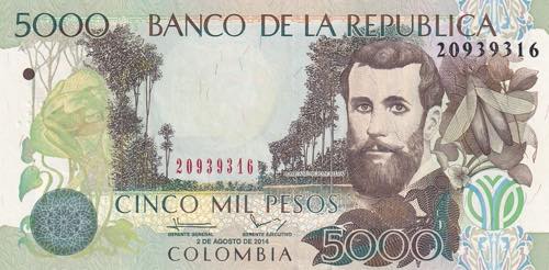 Colombia, 2014, 5.000 Pesos, UNC, ... 