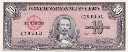 Cuba, 1960, 10 Pesos, UNC, B803b, 