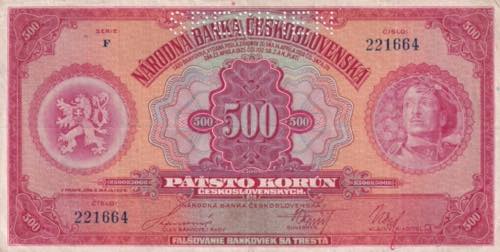 Czechoslovakia, 1929, 500 Korun ... 