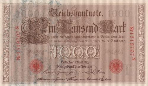 Germany, 1.000 Mark, 1910, UNC, ... 
