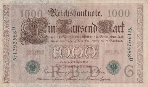 Germany, 1.000 Mark, 1910, VF, ... 