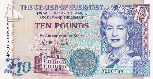 Guernsey, 10 Pounds, 1995, UNC, ... 